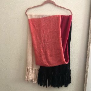 Pink and black scarf